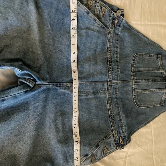 Old Navy Light Blue Denim Overalls large/14 - Picture 7 of 11